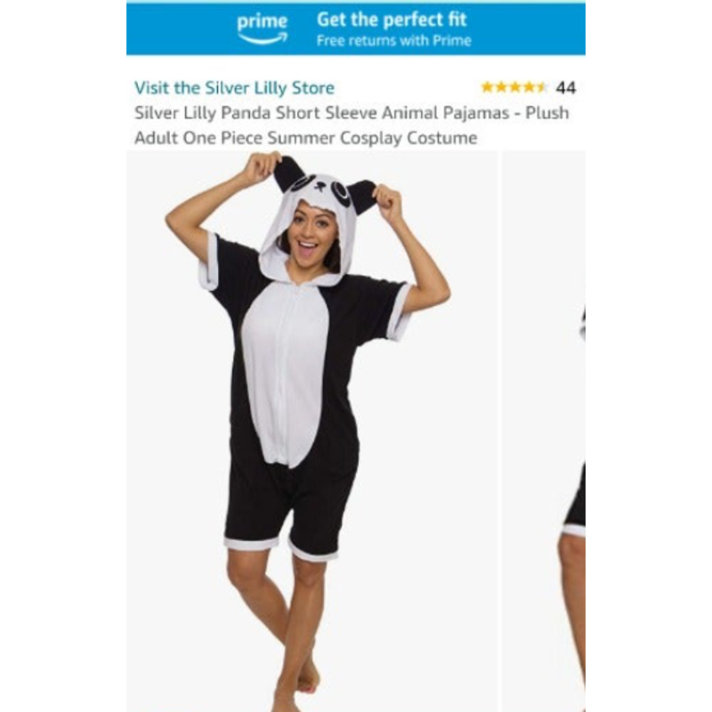 NWT Silver Lilly Panda Onesie Dress  - Small (size runs small)